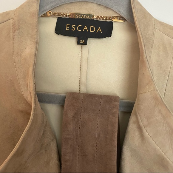ESCADA Leather Suede Jacket Size 36 - Picture 5 of 7
